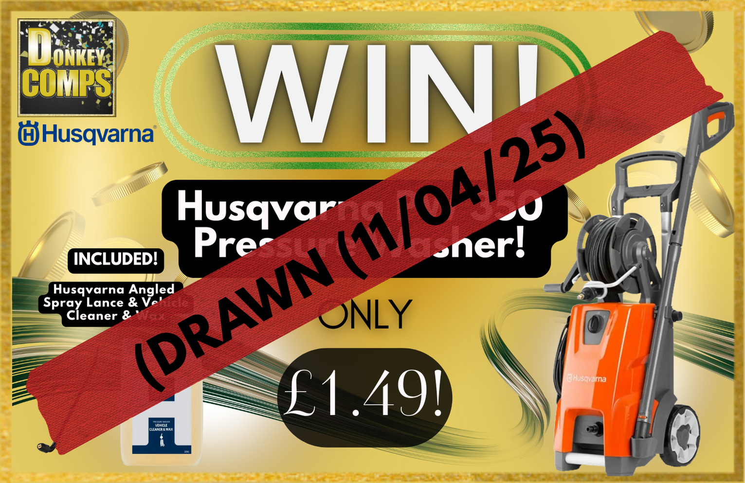 WIN!! Husqvarna PW 350 Pressure Washer