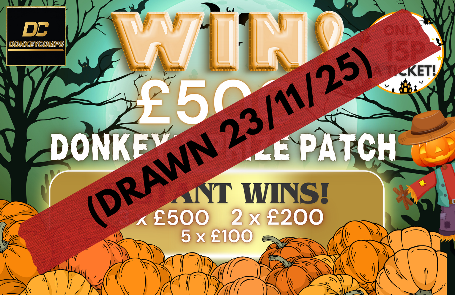 WIN £500! – DONKEYS PRIZE PATCH!