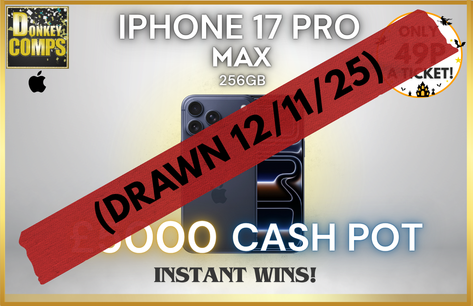 WIN! – New iPhone 17 Pro Max & £5000 CASH POT!