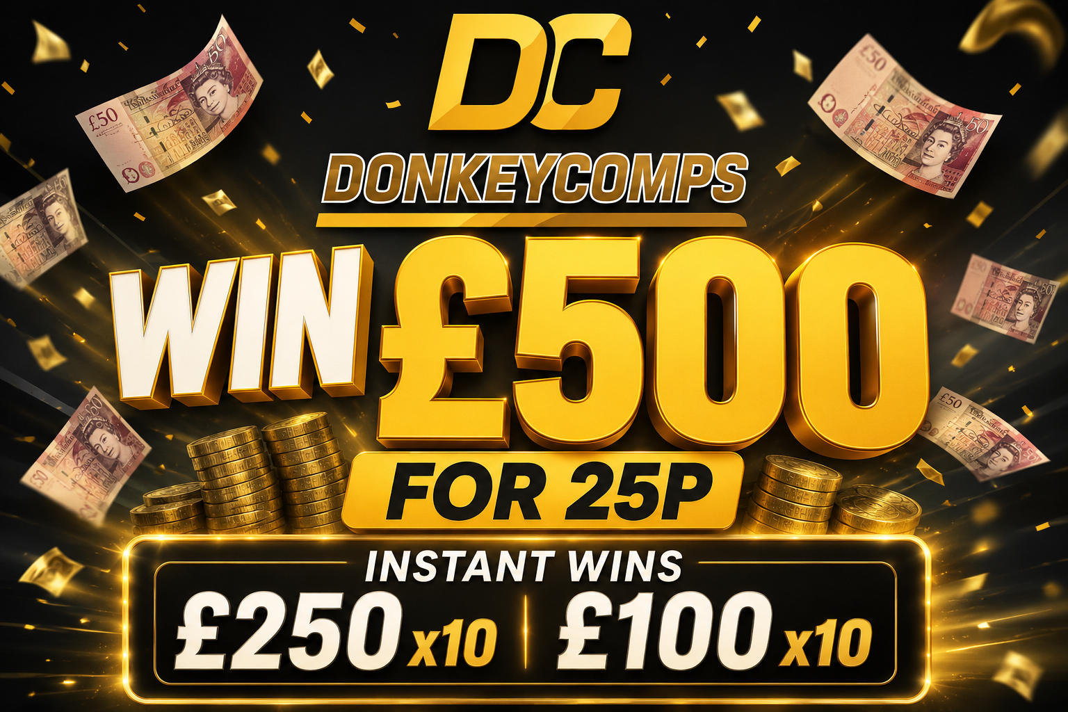 WIN £500 & £3500 CASH POT!