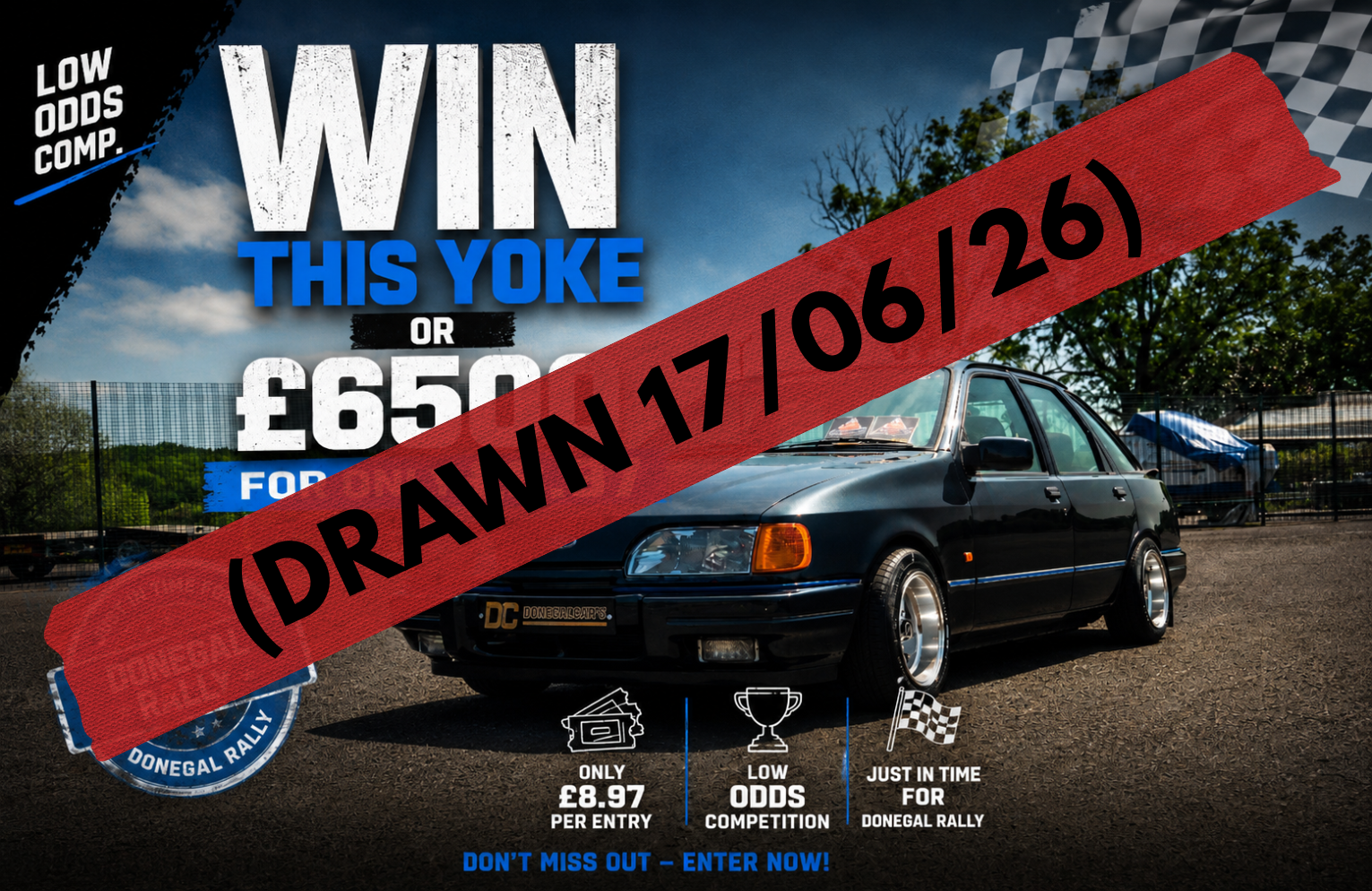 WIN THIS STUNNING 1992 FORD SIERRA 2.0 TWIN CAM