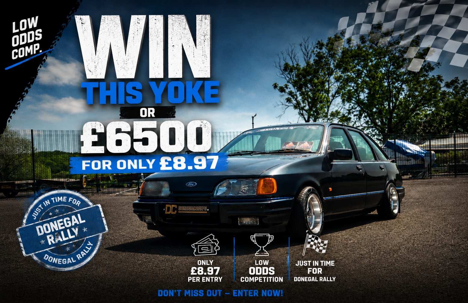 WIN THIS STUNNING 1992 FORD SIERRA 2.0 TWIN CAM
