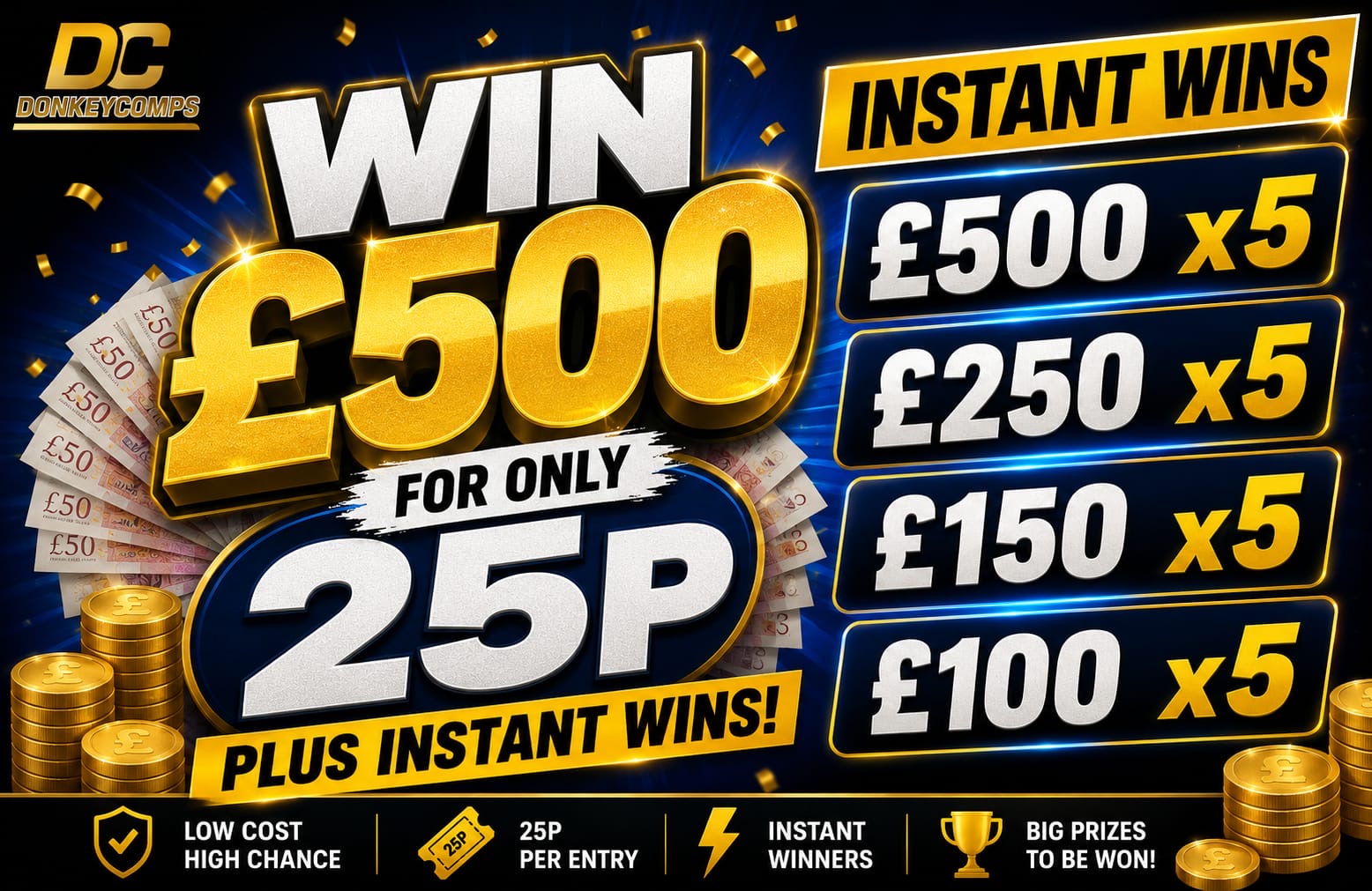£5000 Cash Pot & £500 End Prize!