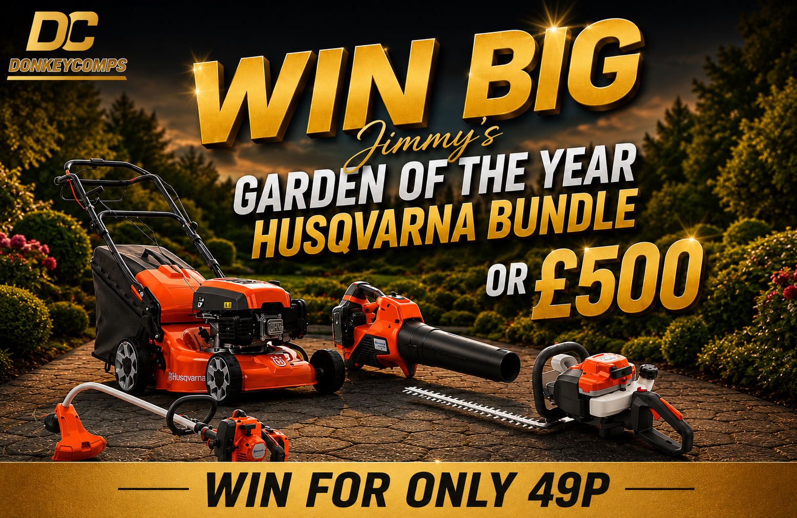 WIN! HUSQVARNA GARDEN BUNDLE OR £500!